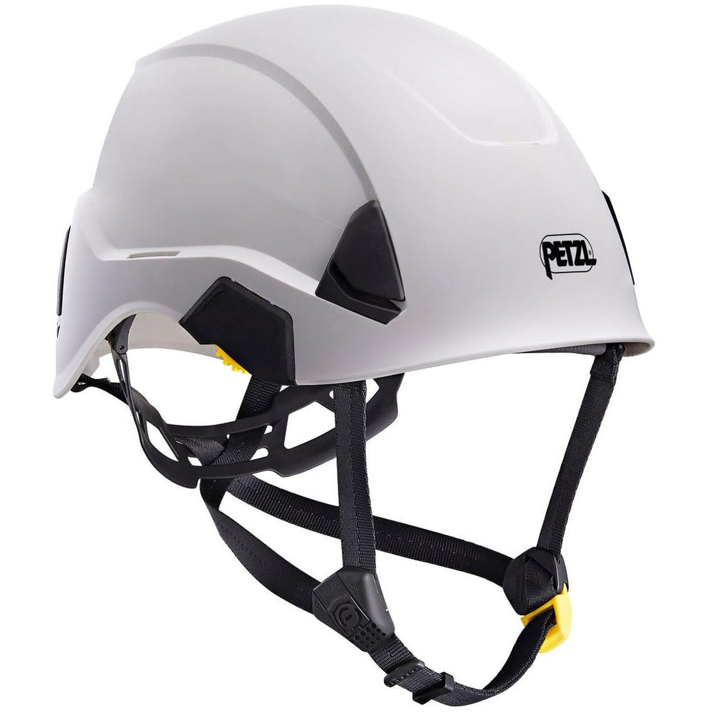 Petzl Strato lightweight safety helmet, front view, reliable protection for work at height.