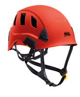 Petzl Strato Vent helmet front view highlighting its lightweight design for all-day wear