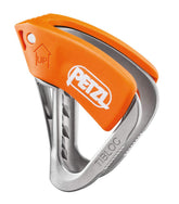 PETZL TIBLOC ascender mounted on a climbing harness for emergency rope use.