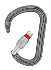 Petzl William ball-lock closeup, demonstrating automatic locking in rugged conditions