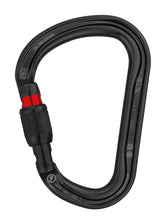 Petzl William carabiner with large capacity for organized belay setups.