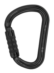Petzl William carabiner TRIACT-Lock in black for secure belay and gear organization