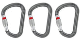 Petzl William pear-shaped locking carabiner, ideal for secure belay station connections