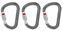 Petzl William pear-shaped locking carabiner, ideal for secure belay station connections