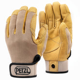 Petzl CORDEX lightweight belay gloves beige front view highlight grip
