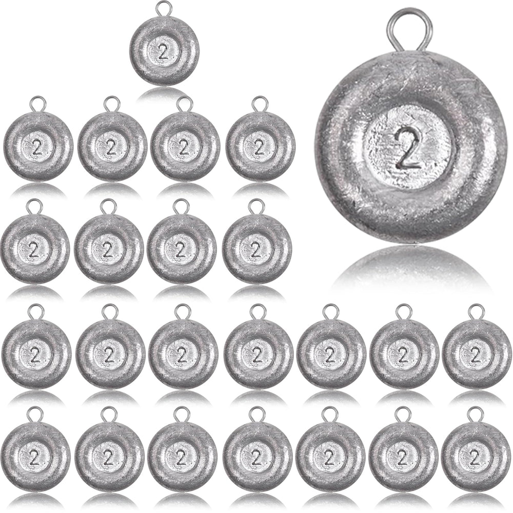 Pfeibk disc sinker side view showing weight range