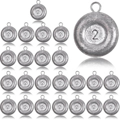 Pfeibk disc sinker side view showing weight range