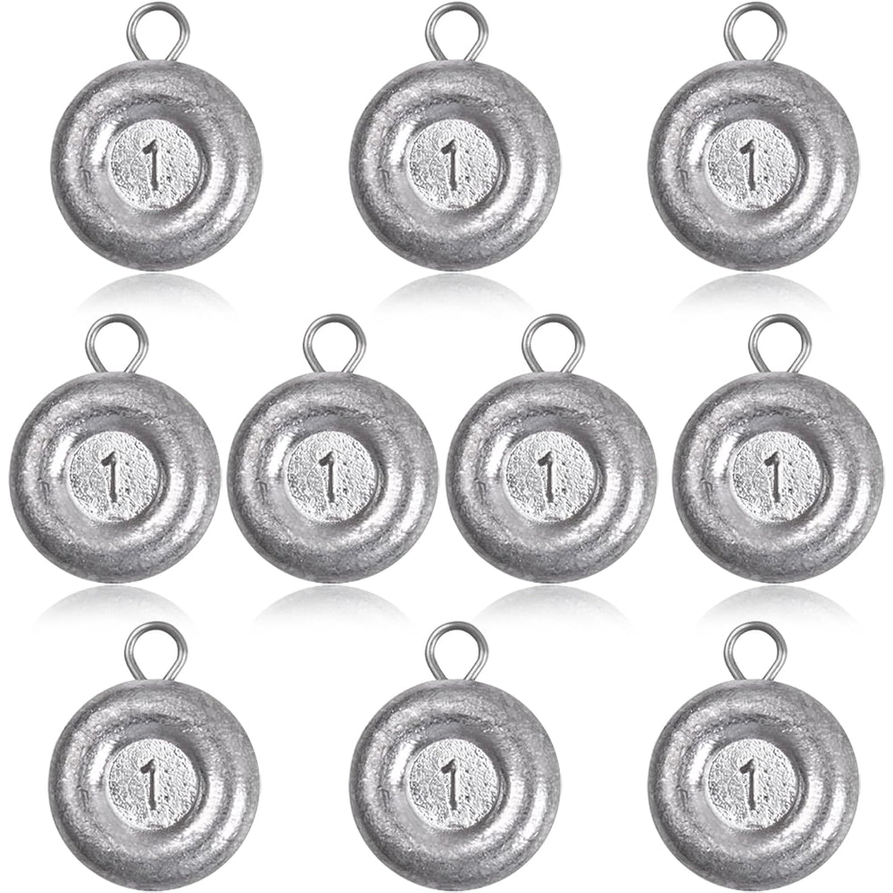 Pfeibk disc sinker weight 1oz, 10pcs