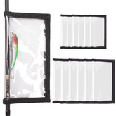 PFILERSO 12-pack Clear PVC Fishing Lure Wraps in Large and Medium sizes