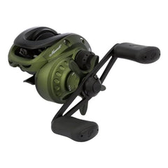 Pflueger Monarch graphite body highlighting lightweight corrosion-resistant design.