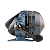 Pflueger President Spincast Reel 10 Blue angle view with right-handed handle