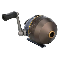 Pflueger President spincast reel dial drag in action enabling controlled retrieves.