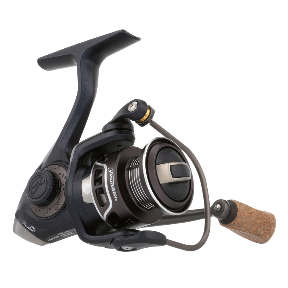 Pflueger President XT 25X reel front view for smooth casting control.