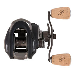 Pflueger President XT cork handle knobs offer comfortable grip.