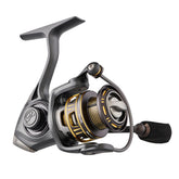 Pflueger Supreme XT 25 Grey front view highlights smooth operation for freshwater fishing