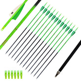 PG1ARCHERY 30inch carbon arrow with bright 3in vanes for stable flight visibility