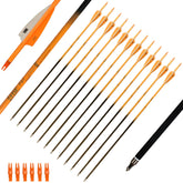 PG1ARCHERY 30inch carbon arrow with bright vanes for easy field retrieval.