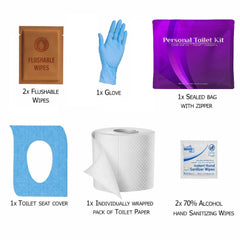 pH Advantage Personal Toilet Kit To Go seat wipe for a clean seat.