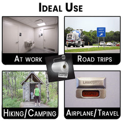 pH Advantage toilet paper packet offers quick cleanup when facilities are limited.