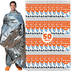 Phafaloop emergency thermal blanket folded-pack for compact kit warmth