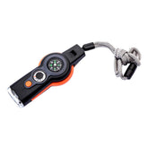 Phefop 7-in-1 outdoor whistle and compass for quick navigation aid
