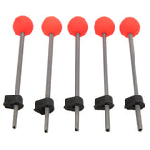 Phefop mini winter ice fishing rod tip with red ball improves bite detection.