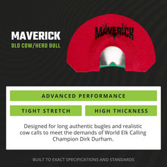 Phelps AMP diaphragm latex technology emphasizing soft calling and durability in varied conditions.