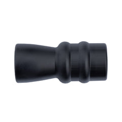 Phelps flared mouthpiece attached to metal bugle tube during practice session.
