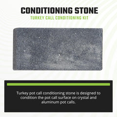 Phelps Game Calls turkey pot-call conditioning pad enables smooth surface conditioning for slate calls.
