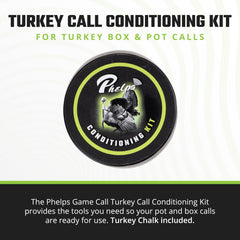 Phelps Game Calls turkey pot-call conditioning stone enables proper surface prep for crystal and aluminum pots.