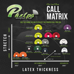 Phelps Mini Diaphragms Elk Call white mini-AMP designed for mature cow and large bull vocalizations