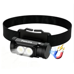 Philips SFL3255 headlamp front view shows bright, clear illumination for night activities