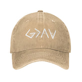 Philysonic God Is Greater Than The Highs and Lows hat front view, ideal for everyday casual looks.
