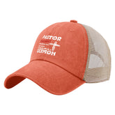 Philysonic Pastor Gift Trucker Hat front view shows breathable mesh for all-day comfort