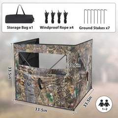 Phoncoo See Through Hunting Blind 3-panel setup demonstrates quick assembly for mobile hunters.