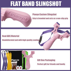 Piaoyu slingshot set flat leather band installation for secure tension