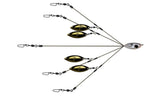 Picasso Bait Ball Finesse Gold Willow Blade close-up shows compact head and subtle blade flash.