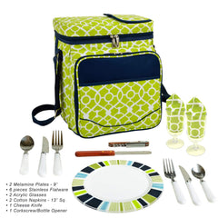 Picnic at Ascot Original insulated basket with pass-through lid for quick bottle access