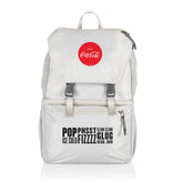 PICNIC TIME Coca-Cola Tarana Backpack Cooler front view highlighting insulated cooler for on-the-go refreshments.