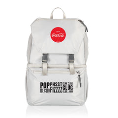 PICNIC TIME Coca-Cola Tarana Backpack Cooler front view highlighting insulated cooler for on-the-go refreshments.