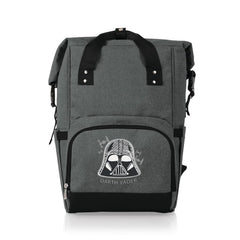 PICNIC TIME Darth Vader OTG roll-top backpack front pocket keeps snacks within easy reach