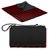 Picnic Time ONIVA Blanket Tote XL folded into a portable carry tote for easy transport.