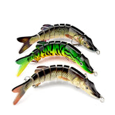 Pike lure multi-jointed swimbait close-up 5.12-inch realistic body