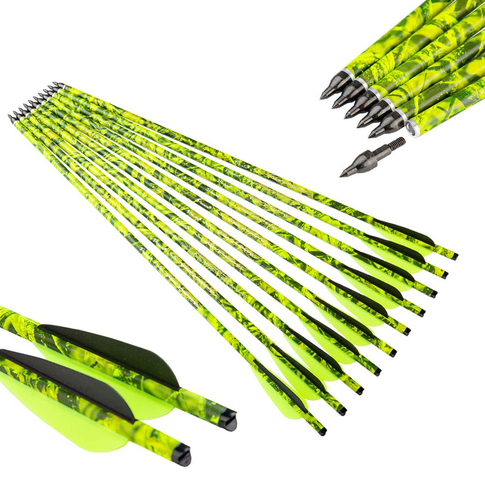 Pinals Archery crossbow bolt, 20-inch, 400 grain, yellow fletching for reliable flight.