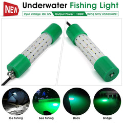 Close-up of green and white LEDs for underwater fishing light