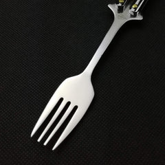 PinbWD butterfly fork and spoon aluminium handle for rugged camping.