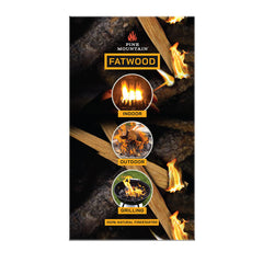 Pine Mountain StarterStikk beside a fireplace for easy indoor warmth.