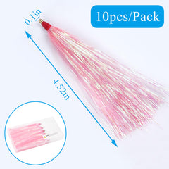 Mylar bucktail teaser close-up