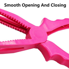 Pink fishing grabber with ergonomic non-slip handle and lanyard