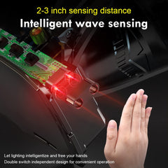 PINSAI headlamp 4000mAh-battery powers long sessions and charges USB devices.